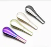 Avtagbar ferromagnetisk rostfritt st￥l metallsked PENT Box Solid Color Spoon Shape Pipe