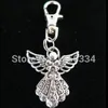 Modna retro srebrna stróż stróż anioła łańcucha atmosfery wisząca wisząca