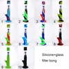 Nowy przylot silikonowy Bongs Hookah 14 cali perkolator silikonowa rurka złącza rozmiar szklany bong rurki wodne RITES DAB RITET RIPE WODY RURY KOLEKTOWY Smok