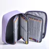 3 Layer Large Capactity Pencil Case With Handle 72 Hoels Pen Bag for Student School Supply Bags 122646