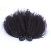 Mongolische Afro-verworrene lockige Haarwebart-Bündel, natürliche Farbe, 100 menschliches Haar, NonRemy-Haarweberei8965951