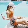 Spring Bathing Suits Cover Waist Slim Fashionable Sports Style Women Dress Gold Swimwear Swim Suit6023132