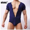 Aismz Slim Fitness Uomo Sospensorio Body Body Shaper Bodybuilding Tuta Pagliaccetto Corsetto Modale Boxer Dimagrante Biancheria Intima