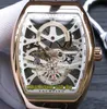 Высококачественные АВАНГАРД V 45 T GR CS ЯХТЕННЫЙ сталь 316L розового золота золото Циферблат автоматические механические мужские часы кожаный ремешок Спортивные часы
