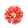 Nuove neonate sveglie fatte a mano dell'arco dei capelli del fiore 5cm ragazze peonia tornante raso Faric Barrettes accessori per capelli bambini copricapo9856562