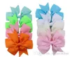 40 Colors 3 Inch Cute Ribbed Ribbon Hair Bows with Clip Baby Girl Boutique Accessories Party Gifts