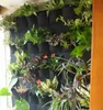 주머니에 화분 화분 화분 벽에 매달려 수직 펠트 원예 식물 장식 그린 필드 성장 컨테이너 가방 야외
