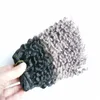 Grå hår vävbuntar 100% Human Hair Weave Silver Brazilian Hair Ombre Kinky Curly Bundles 1 st