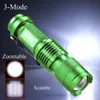 Ayarlanabilir Odak Mini LED El Feneri Q5 600 Lümen 3 Modu Yakınlaştırma Su Geçirmez İçme Taktik El Feneri Torch Fener AA 14500