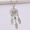 Ювелирные изделия в этническом стиле, цепочка для свитера с бахромой и перьями, длинное стильное ожерелье «Ловец снов», рождественский подарок, эффектное ожерелье в стиле бохо