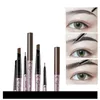 Crayon à sourcils yeux maquillage musique fleur marque 4 couleurs Double tête imperméable longue durée naturel noir brun crayons à sourcils