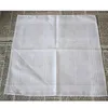 Fazzoletto bianco da tavolo maschile in cotone 100% Fazzoletto da tavolo in raso Asciugamano quadrato in maglia assorbente per il sudore per bambino adulto HH7-916