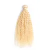 Bundles Blonde Brésilienne #613 Kinky Curly Hair 100% Tissage de Cheveux Humains 10 ''-30'' Pouces One Platinum Bundles Remy Hair 100g