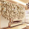 Large custom wallpaper Wallpaper Yasushan fragrant resin embossed TV background wall mounted 3d wallpaper