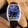 Migliore versione Casablanca 8880 cassa rettangolare in acciaio con cassa in acciaio quadrante nero Orologio automatico da uomo in pelle Orologi sportivi di alta qualità 64b2