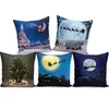 45x45cm Square Pillowlip Cartoon Merry Jul Dekorativ kasta kuddväska för heminredning Sofa Kuddehölje Hot Sale 5 5ZF BB