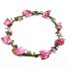 Beach Summer Flower Wreath Garland Crown Festival Wedding Bridal Bridesmaid Floral Headband BOHO Headdress Headpiece Hair Accessor3587618