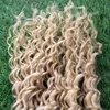 Hud väftband i mänskliga hårförlängningar 100g Curly Tape Hair Extensions Blonda Tape Extensions 40st