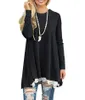 Women Long Sleeve Tunic Top Loose Fit Flare T-Shirt Tunic Tops Pullover Sweater For Leggings 8 Colour Select Size (S-2XL)