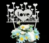 50pcs amour coeur Cupcake décoration de gâteau drapeau pour fête de mariage anniversaire bébé douche décorations fournitures