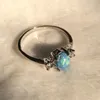 Edelstein Opal Ring Damen Solitär Hochzeit Verlobungsringe Modeschmuck Geschenk Will und Sandy