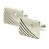 Crystal Stripe Tie Clips Cufflinks Set Business Suits Shirt Necktie Ties Bar Cuff links Fashion Jewelry for Men Drop Ship 070007