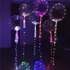 Glowing Bobo Balloon Musical Handle Handheld LED Type Bubble Balloon Random Colored c223