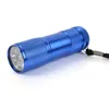 Bärbar 9 LED ficklampa Torch Mini Aluminium Torch 300LM Utomhus Camping ficklampor Torches Vattentät Lampa 3A Batteridriven fackla