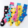 Funky Kleurrijke Cool Sokken Happy Mens Nieuwigheid Loafer Cotton Socks Mannen Sokken Grappige Sokken Moderne Sokken Art Male