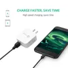 Snabbladdning Adapter QC 30 Wall Charger 5V24A USB Plug Home Travel Adapter för Huawei P20 Pro iPhone X Galaxy S9 Plus med OPP6214126