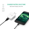 Adaptateur de charge rapide QC 30 Chargeur mural 5v24a Adaptateur de voyage à domicile Plug à domicile pour Huawei P20 Pro iPhone X Galaxy S9 Plus avec OPP1826251