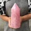 Hot sale! Large size Natural rose quartz crystal wand point obelisk healing natural stones and minerals for home decoration Free shipping