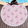 5 färger ny 150cm rund strandhandduk med tofsar mode flamingo strand Sporthanddukar Yoga matta Vuxenhandduk