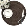 Insulation Placemats Colorful Round Place mats for Kitchen Dining Table Heat Insulation Non-Slip Washable Place Mat