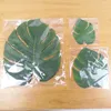 Grüne tropische Palmblätter Monstera-Blätter Simulation künstliches Blatt für Party-Dschungel-Strand-Thema Grill-Geburtstagsfeier-Dekorationen