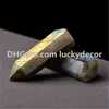 Wiccan Natural Labradorite Kwarcowy Kryształ Wand Point Lealing Decor Oryginalny Mocny Kryształ Kryształowy 6 Facet Figurka Pojedyncza