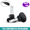2PCS 9005 HB3 9006 HB4 H11 H4 H7 LED H1 Auto Car-strålkastare S1 50W 8000LM Automobile Bulb All i en CSP-lampa