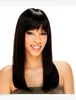 fine new style long black natural straight cosplay Hair wig Wigs