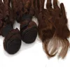 Ren färg # 6 9A Hot Sale Produkter för kvinnor 2st Wefts med 1 st Lace Closure Virgin Hair Dubbeldragen hår Wefts Extensions