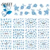 48Sheets Chinese Style Flower Nail Sticker Water Transfer Nail Art Decals Beauty Wraps Temporary Taoos Manicure Tools A241-288