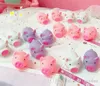 5cm tecknad söt skrik rosa gris leksak mjuk djur klämma nypa läkning ventil mochi stress reliever dekor dekompression barn gåva