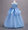 Enfants Costumes Long Style Dentelle Fleur Filles Robes Couches Coréen Parti Porter pour 5-16 ans enfants