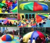 Barn Barn spelar fallsk￤rm Rainbow Paraply Parachute Toy Outdoor Game tr￤ning Sport ToyG Outerdoor Activity Toy 2M/3M/3,6m/4M/5M/6M