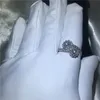 2018 Anello Infinity Flower Colore argento Diamond Cz Stone croce Fede nuziale per fidanzamento da donna Gioielli di moda da sposa