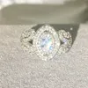 Gorąca Sprzedaż Prawdziwe 925 Sterling Srebrny Obrączka Palec Luksusowy Marquise Cut Sona Diamond Jewelry Dla Kobiet Pierścionki Zaręczynowe Anel