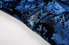 Blazer en velours bleu pour hommes, veste Slim, Vintage, Business, décontracté, fête, élégant, nouvelle collection 2018