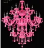 Livraison Gratuite Lustre En Cristal Rose Lustre Lustre En Cristal D950mm 6 + 12 + 6 Bras LED En Option Lustres De Cristal Lustre