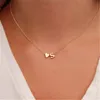 Mode kleine zierliche Herz Initial Halskette personalisierte Buchstaben Halskette Namen Schmuck für Frauen Accessoires Freundin Geschenk