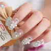 4 styles 24pcs / ensemble brillant faux ongles mariés faux ongles