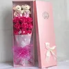 9 ours poupée rose savon bouquet coffret cadeau saint valentin cadeau d'anniversaire fleur de savon en gros